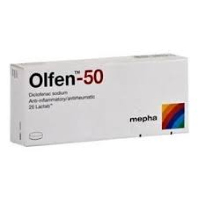 Olfen ( Diclofenac sodium 50 mg ) 20 lactab 